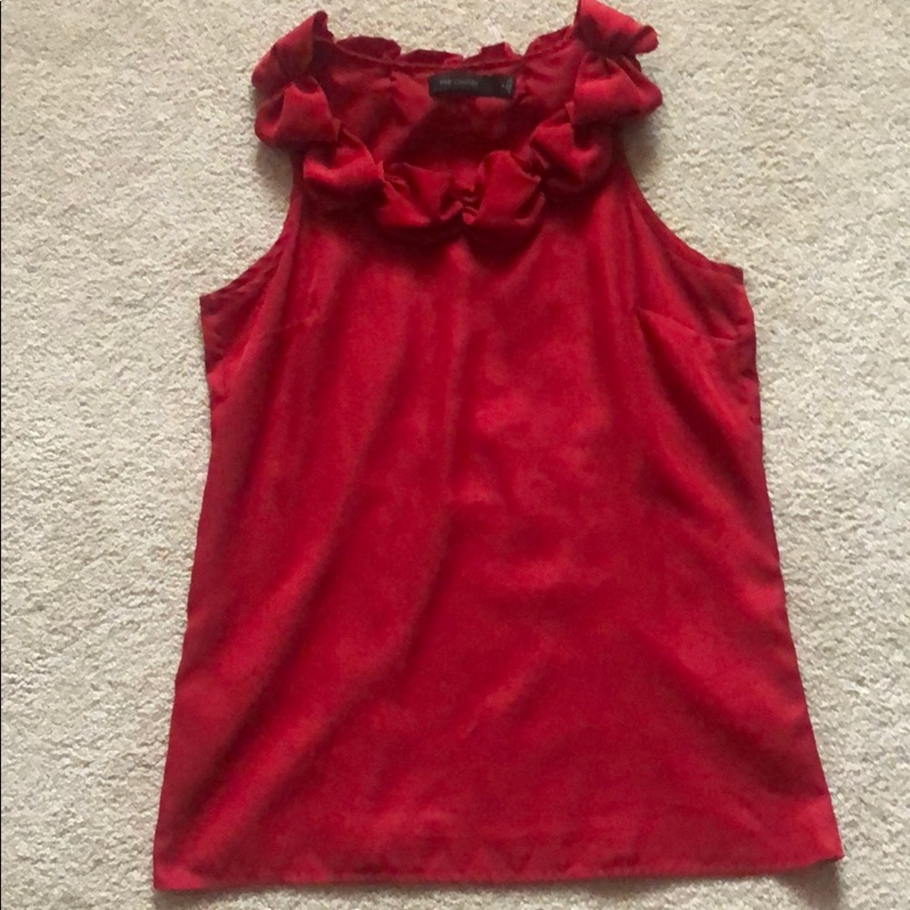 The Limited Red Sleeveless Blouse